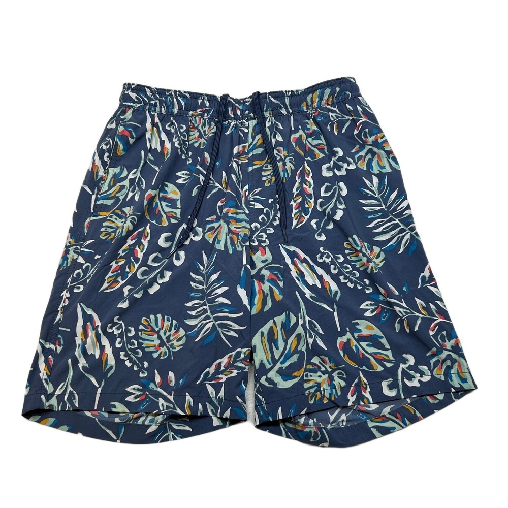 Kirkland‎ Signature Floral Swim Trunks Mens Medium Elastic Waist Casual Shorts